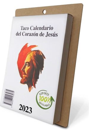 TACO CALENDARIO 2023 ( DE PARED CON SOPORTE ) DEL CORAZÓN DE JESÚS