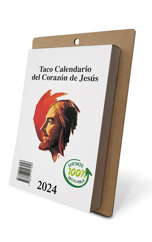TACO CALENDARIO 2024 ( DE PARED CON SOPORTE ) DEL CORAZÓN DE JESÚS