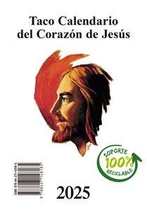 TACO CALENDARIO 2025 ( DE PARED CON SOPORTE ) DEL CORAZÓN DE JESÚS