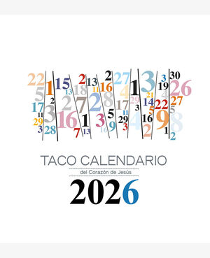 TACO CALENDARIO 2026 ( DE MESA NÚMEROS ) DEL CORAZÓN DE JESÚS