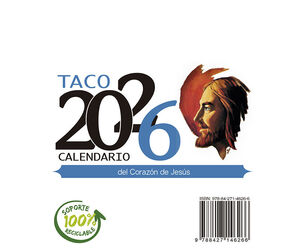 TACO CALENDARIO 2026 ( NOTAS CON SOPORTE ) DEL CORAZÓN DE JESÚS