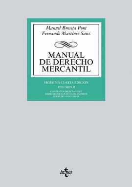 MANUAL DE DERECHO MERCANTIL. VOLUMEN II (24 EDICION 2017)