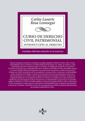CURSO DE DERECHO CIVIL PATRIMONIAL.  INTRODUCCIÓN AL DERECHO