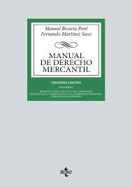 MANUAL DE DERECHO MERCANTIL. VOLUMEN I