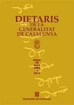 DIETARIS DE LA GENERALITAT DE CATALUNYA VOL. VII