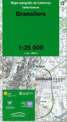 GRANOLLERS - 13 MAPA TOPOGRÀFIC DE CATALUNYA