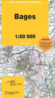 BAGES - 07. MAPA COMARCAL DE CATALUNYA (1:50.000)
