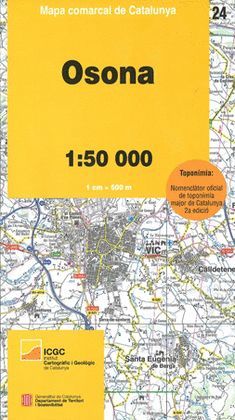 OSONA - 24. MAPA COMARCAL DE CATALUNYA (1:50.000)