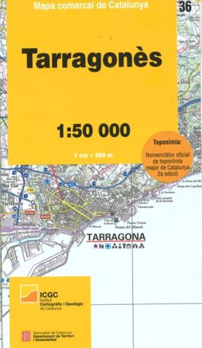 TARRAGONÈS – 36. MAPA COMARCAL DE CATALUNYA (1:50.000)