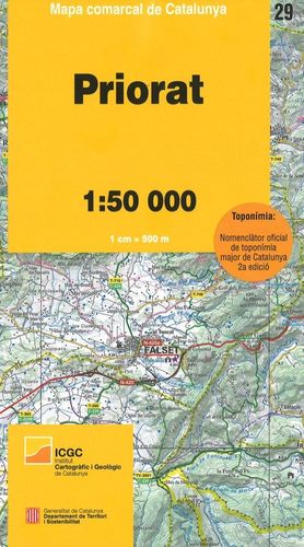 PRIORAT - 29. MAPA COMARCAL DE CATALUNYA (: 1:50.000)