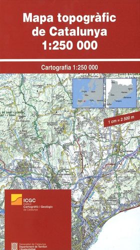 CATALUNYA , MAPA TOPOGRÀFIC DE  ( PLEGAT )