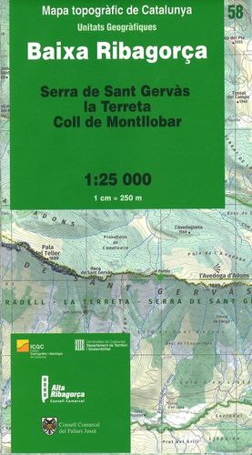 BAIXA RIBAGORÇA – 58 MAPA TOPOGRÀFIC DE CATALUNYA - UNITATS GEOGRÀFIQUES