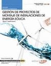 GESTON DE PROYECTOS DE MONTAJE DE INSTALACIONES DE ENERGÍA EÓLICA