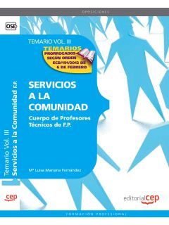 SERVICIOS A LA COMUNIDAD. TEMARIO VOL.I.