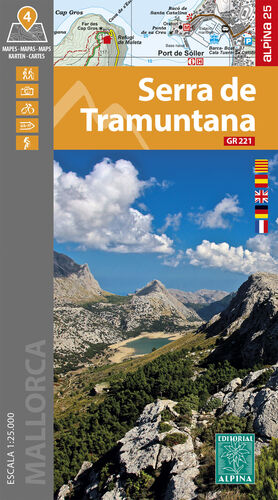 SERRA DE TRAMUNTANA - GR 221 (CARPETA AMB 4 MAPES 1:25.000)