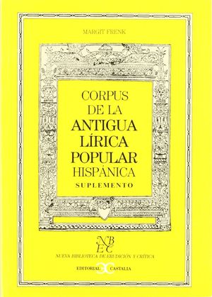 SUPLEMENTO CORPUS DE LA ANTIGUA LIRICA