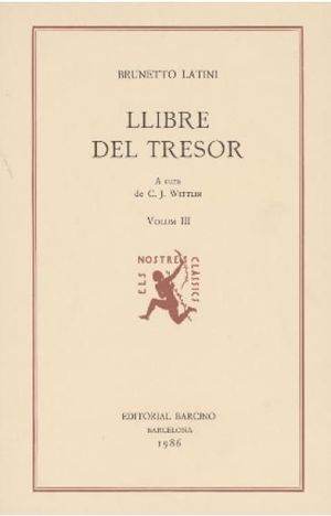 LLIBRE DEL TRESOR, III