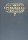 ONOMASTICON CATALONIAE IV ( D-J )