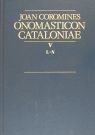 ONOMASTICON CATALONIAE V  ( L-N )