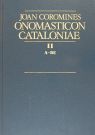 ONOMASTICON CATALONIAE II   ( A-BE )