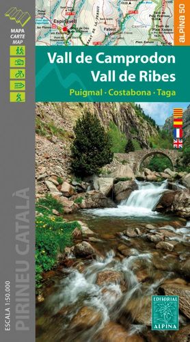 VALL DE CAMPRODON - VALL DE RIBES, MAPA I GUIA EXCURSIONISTA