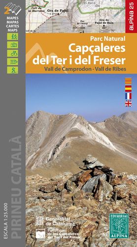 CAPÇALERES DEL TER I DEL FRESSER, PARC NATURAL (2 MAPES + CARPETA DESPLEGABLE)