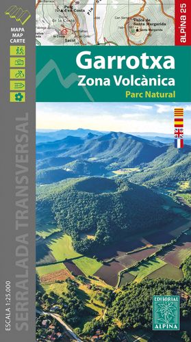 GARROTXA, ZONA VOLCÁNICA, PARC NATURAL, MAPA I GUIA EXCURSIONISTA