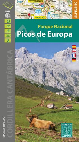 PICOS DE EUROPA, PARQUE NACIONAL, MAPA + CARPETA DESPLEGABLE