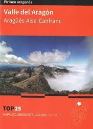 VALLE DEL ARAGÓN. ARAGÜES-AISA-CANFRANC. MAPA TOP 25