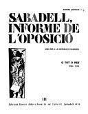 SABADELL INFORME DE L'OPOSICIÓ (6 VOLUMS)