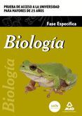 BIOLOGIA. PARTE ESPECIFICA. PRUEBA ACCESO UNIVERSIDAD MAYORES 25 AÑOS