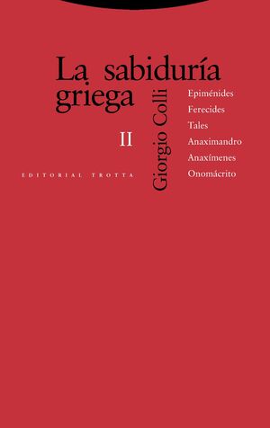 SABIDURÍA GRIEGA II, LA