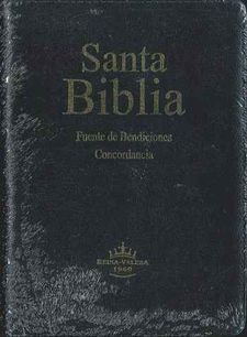 SANTA BIBLIA REINA VALERA RV60 TAMAÑO MEDIANO I/PIEL NEGRO