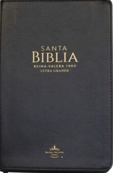 SANTA BIBLIA REINA VALERA 1960 - TAMAÑO MANUAL, LETRA GRANDE, PIEL NEGRO