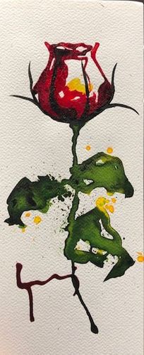 AQUAREL.LA ROSA DE SANT JORDI + SOBRE