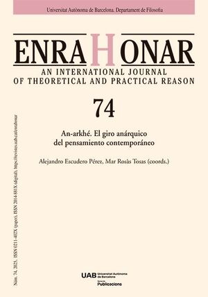 ENRAHONAR 074 - AN-ARKHÉ. EL GIRO ANÁRQUICO DEL PENSAMIENTO CONTEMPORÁNEO