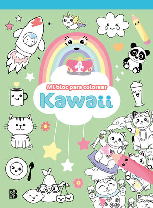 KAWAII.  MI BLOC PARA COLOREAR