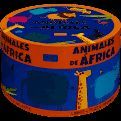 ANIMALES DE AFRICA  ( CAJA REDONDA )