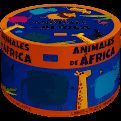 ANIMALES DE AFRICA  ( CAJA REDONDA )