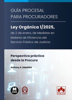 GUÍA PROCESAL PARA PROCURADORES. LEY ORGÁNICA 1/2025, DE 2 DE ENERO, DE MEDIDAS EN MATERIA DE EFICIENCIA DEL SERVICIO PÚBLICO DE JUSTICIA