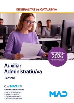AUXILIAR ADMINISTRATIU/VA - TEMARI