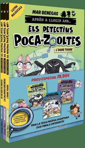 PACK APRÈN A LLEGIR AMB ELS DETECTIUS POCA-ZOOLTES!  7,8 I 9: EN LLETRA MAJÚS